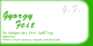 gyorgy feit business card